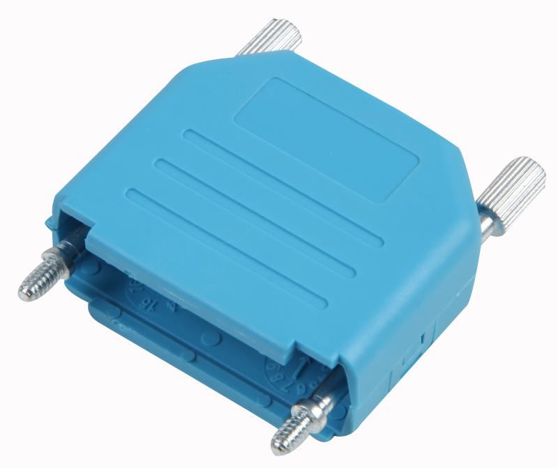 MH CONNECTORS Kryt D-sub, plastový, horní vstup, modrý, 15pinový (DPPK15-B-K)