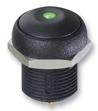 APEM IR Series Round Pushbutton Switch with Yellow LED, IP67