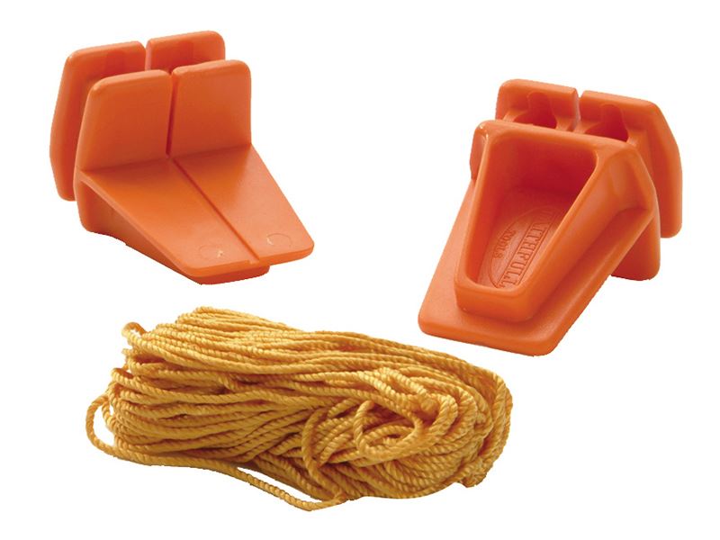 Faithfull Line Blocks & Brick Line, 18m, Plastic, Pack of 2