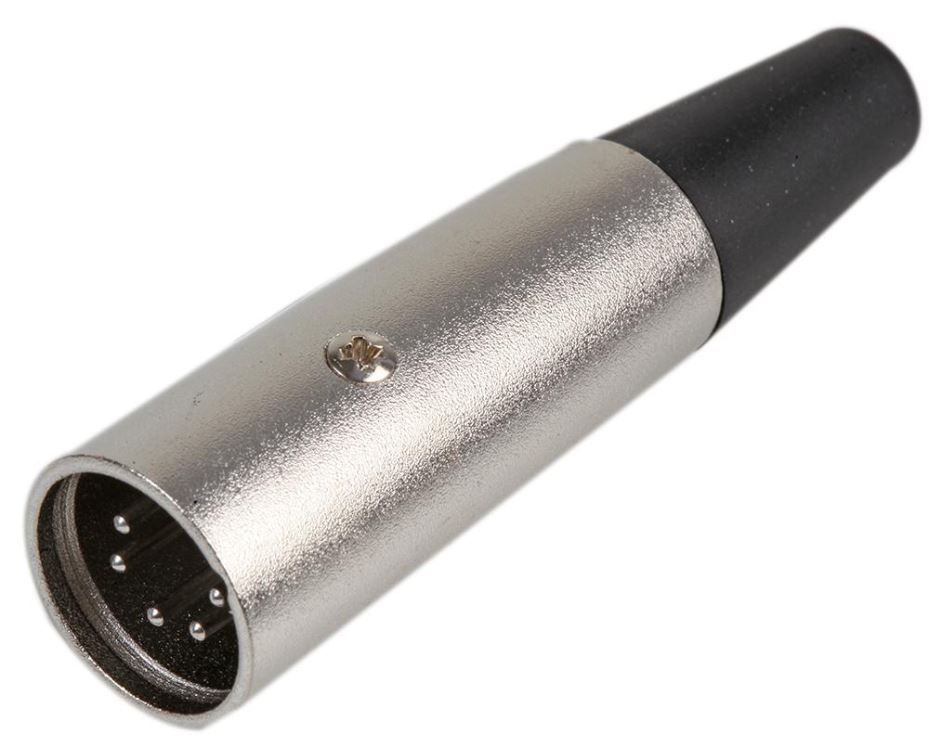 PRO SIGNAL Conector XLR 5 Polos, Carcaça de Zinco e Contactos de Cobre