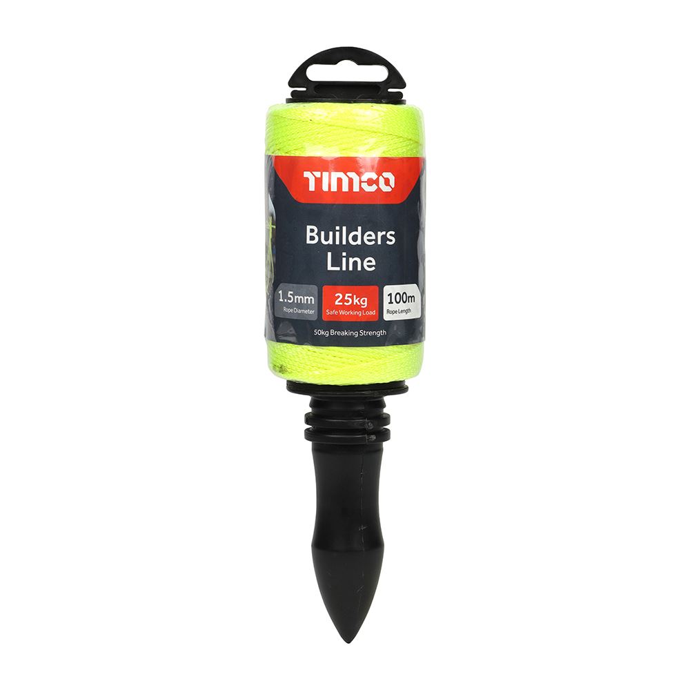 Timco Builders Line, Yellow, 1.5mm x 100m