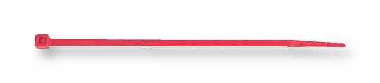 HELLERMANNTYTON Standard T Nylonové kabelové pásky, červené, 2,5mm x 100mm, bal