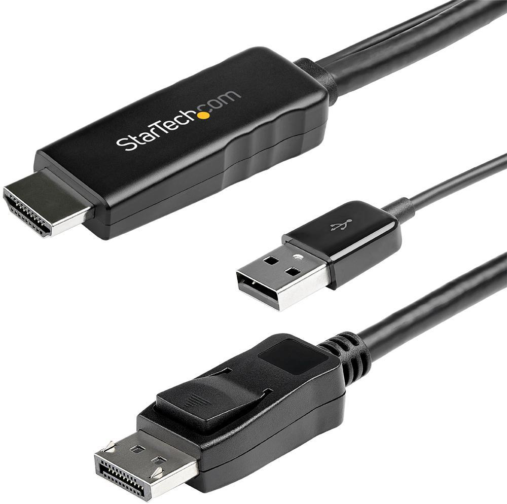 STARTECH כבל מתאם HDMI ל-DisplayPort 4K UHD 30Hz, 3 מטר
