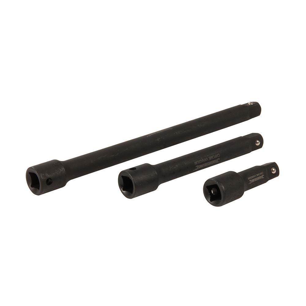 Silverline Impact Extension Bar Set 1/2″ 3-Piece (75mm, 150mm, 250mm)