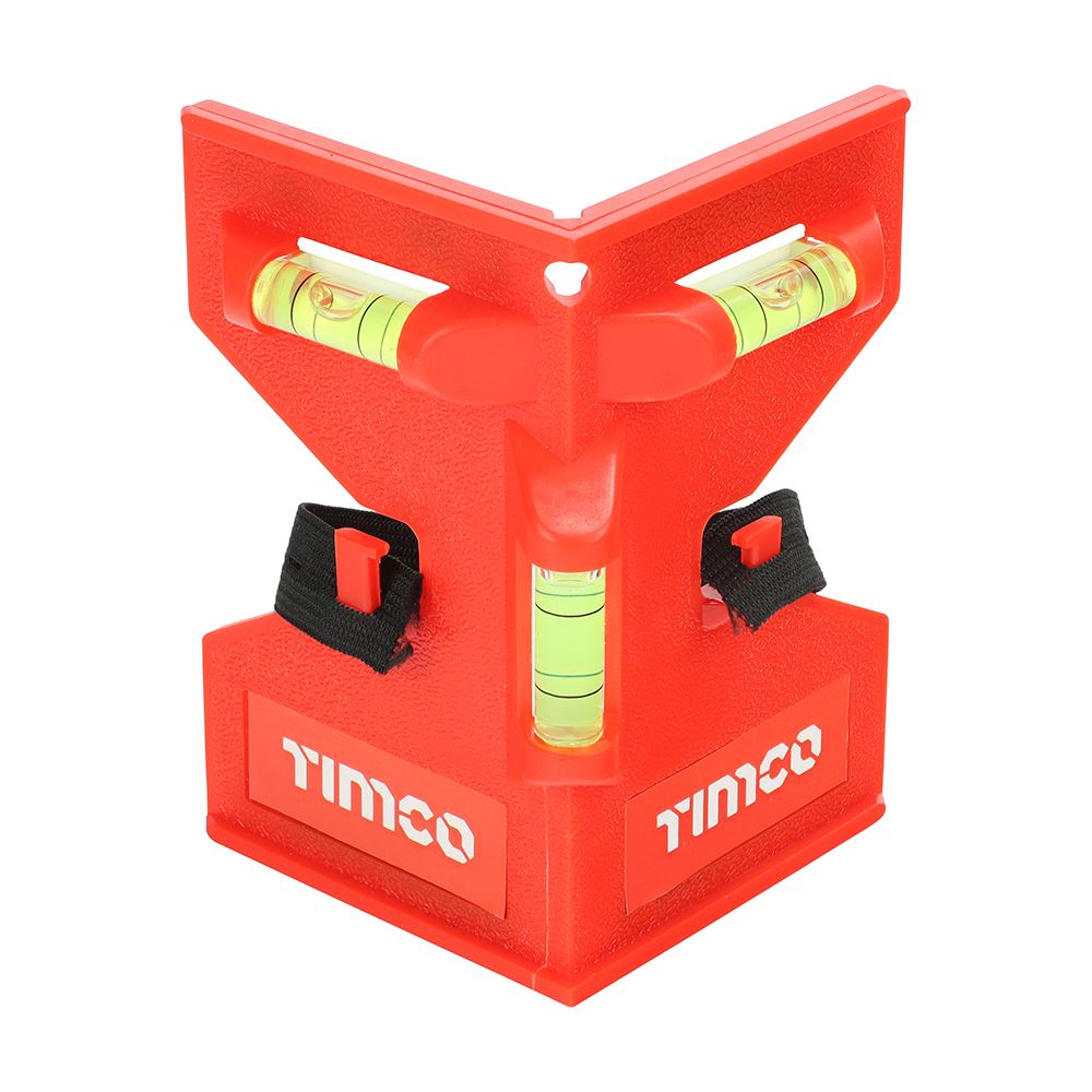 מפלס עמודים Timco, 125 מ״מ, פלסטיק, עם מגנט ופלסים