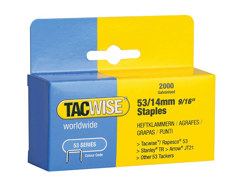 Tacwise 53 Ελαφριές Στεπλ 14mm (Τύπος JT21 A), Συσκευασία 2000