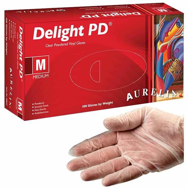 AURELIA Delight PD Premium Heldere Vinyl Handschoenen - Small (100 stuks)