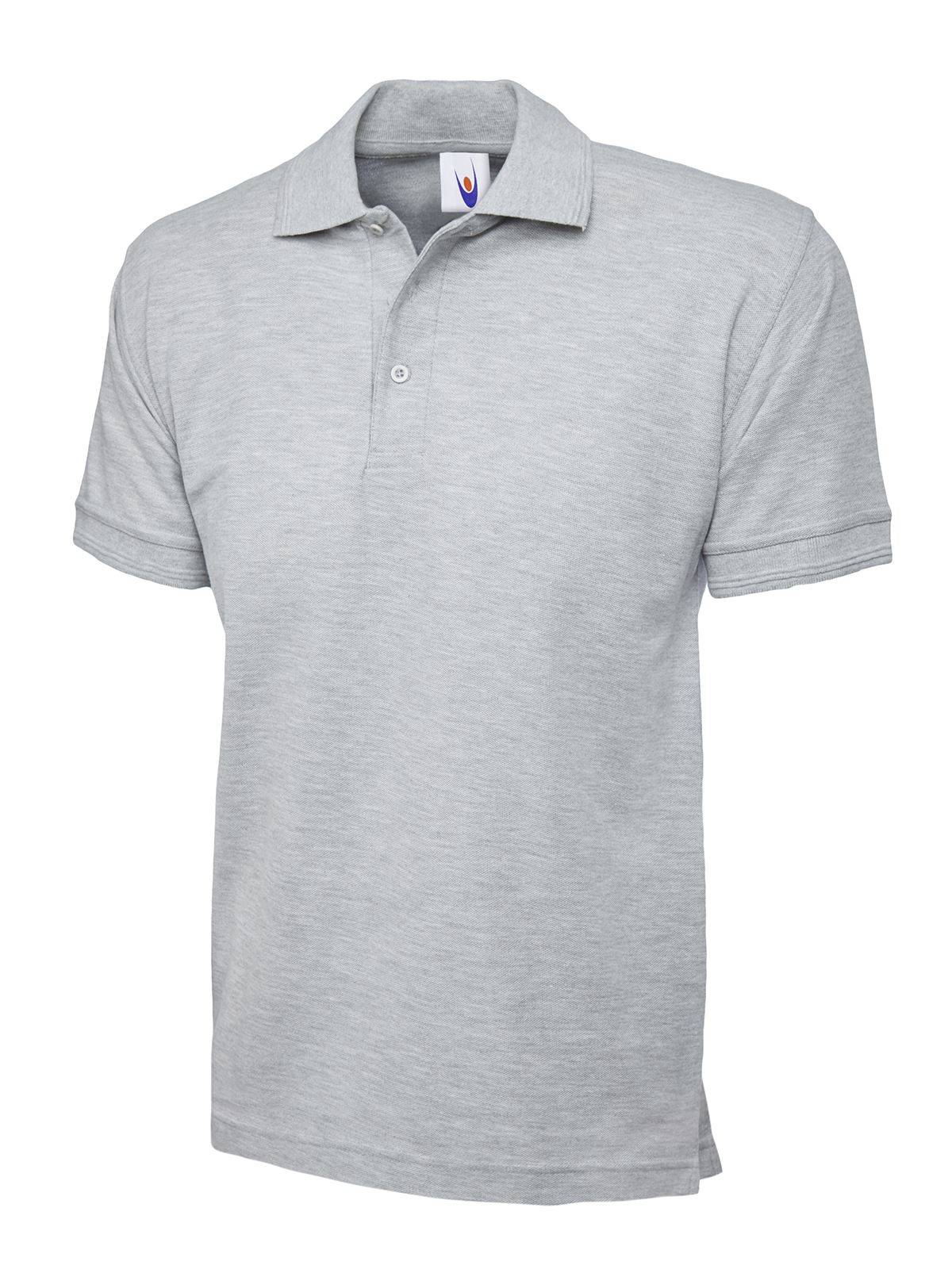 Uneek Premium Unisex Polo Shirt - 50% Polyester 50% Cotton - Heather Grey - M