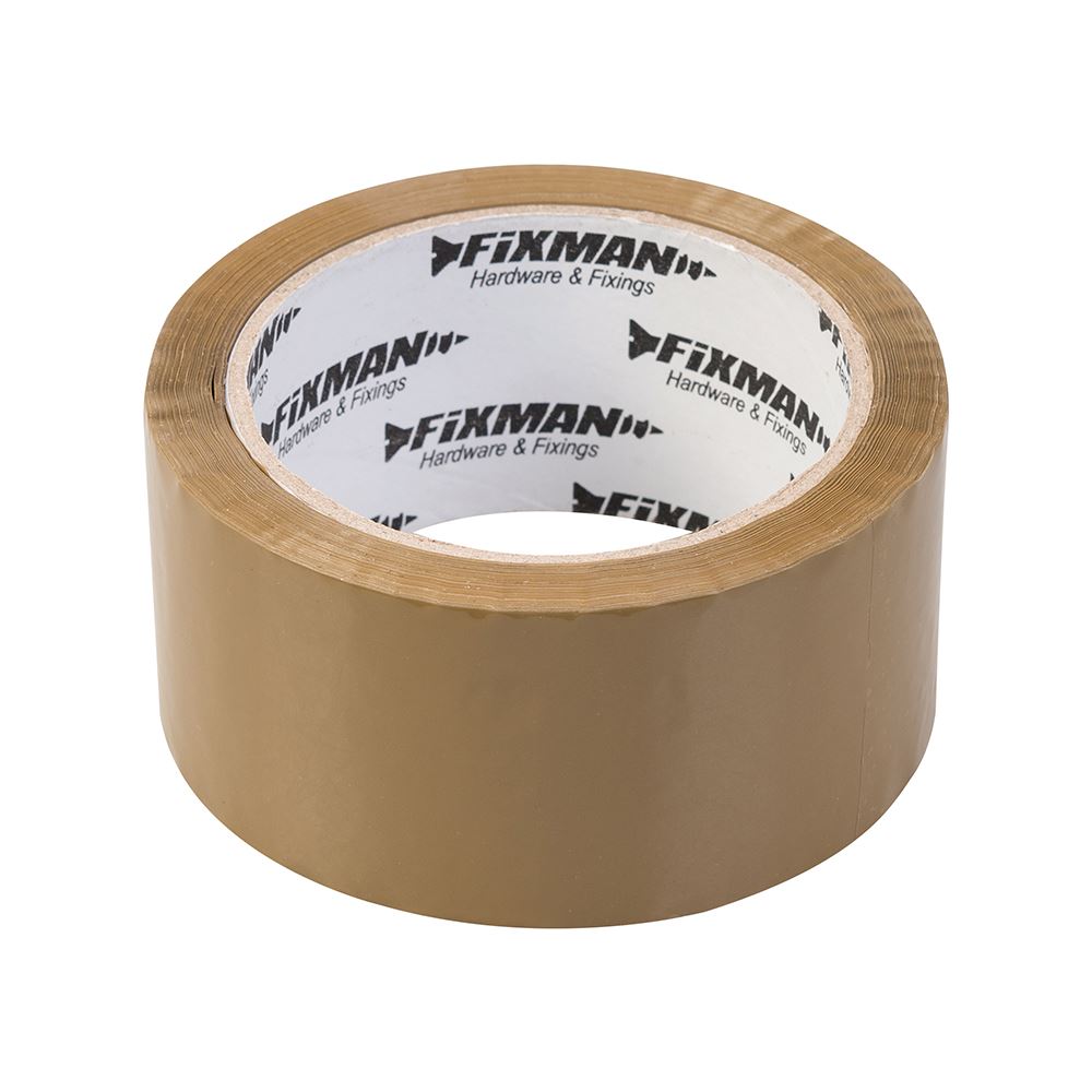 Fixman Brown Packing Tape, 48mm x 66m, 6 Rolls