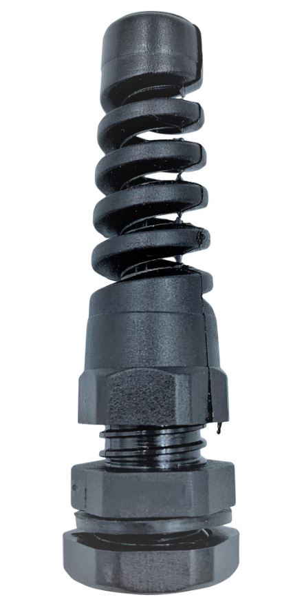 PRO ELEC Glande Espiral de Nylon M12, 3-6.5mm, IP68, Negro