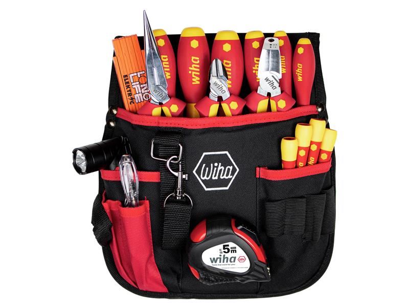 Wiha 18-Piece Electrician Tool Set with Belt Pouch