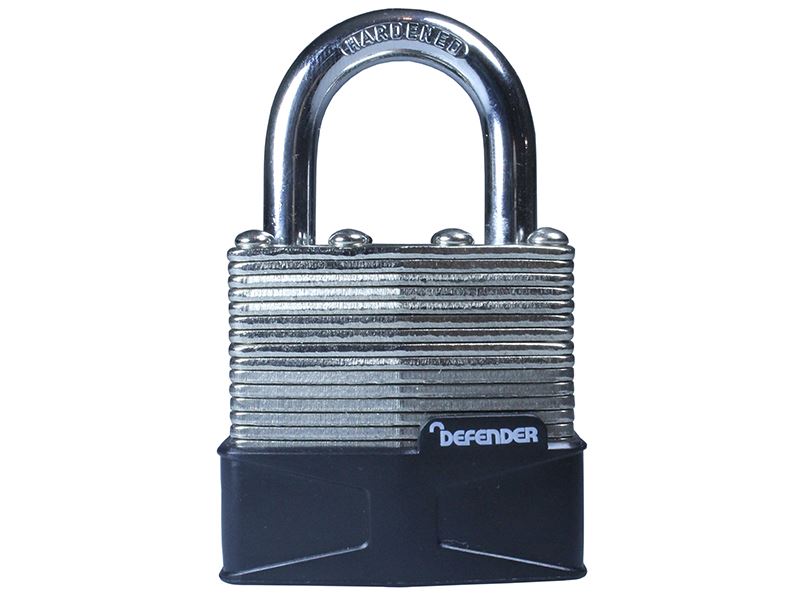 DEFENDER Cadeado em Aço Laminado, 40mm, Inclui 2 Chaves