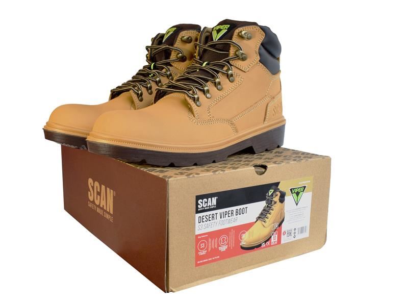 Scan Desert Viper S3 Botas de Segurança - Tamanho UK 6, EN ISO 20345-2022
