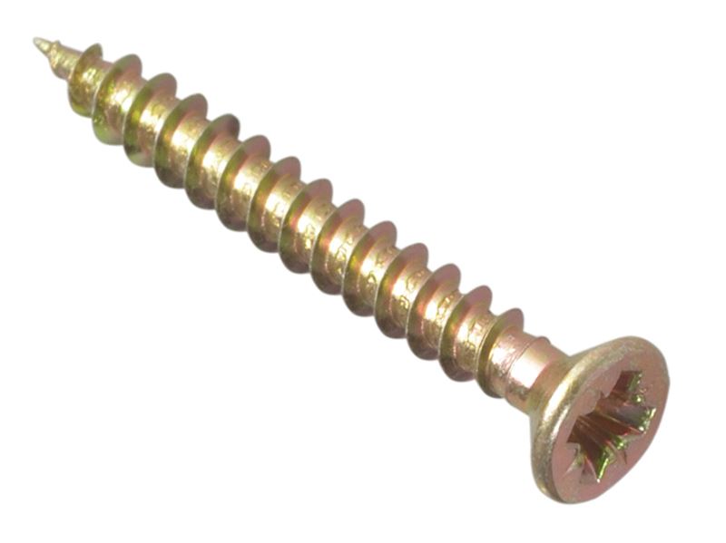 ForgeFix Viti a Testa Bombata Pozi CSK ST ZYP 3.0x30mm, Confezione da 200