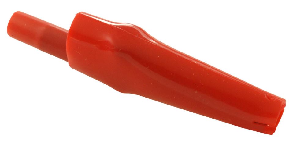 Mueller Electric 10A Insulated Crocodile Clip, Steel, Red
