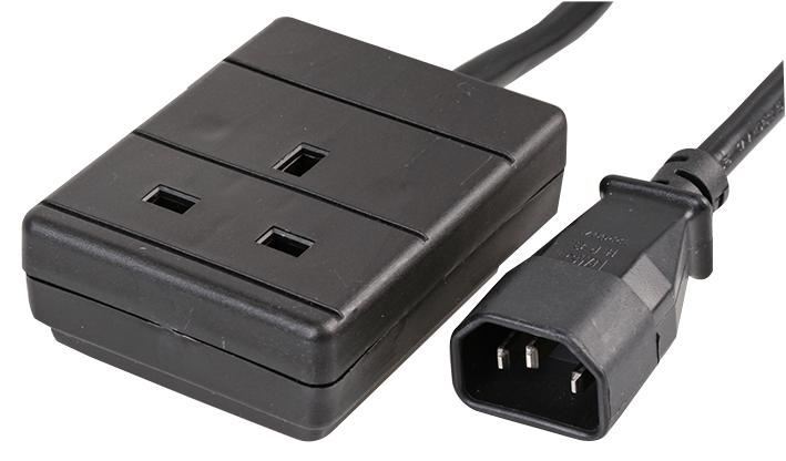 PRO POWER IEC C14 naar UK 13A stroomkabel, 3m