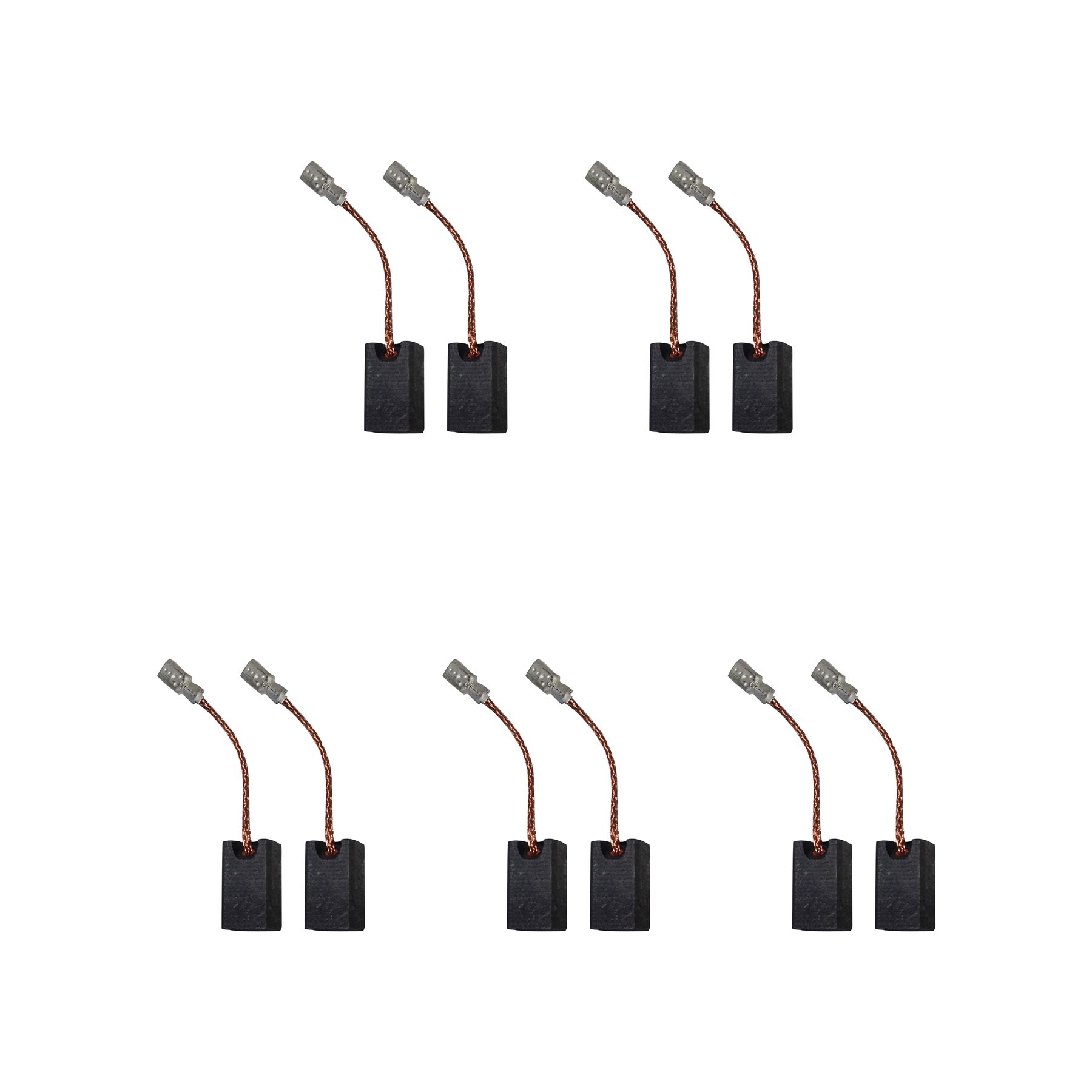 CarbonBr 5 סטים מברשות פחם למטחנה מיניאלית Rupes Br51, 6x8x13.5 מ״מ