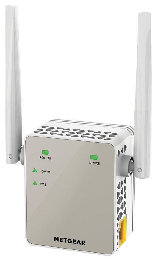NETGEAR מאריך טווח WiFi דו-סרטי AC1200, 1200 מגה-ביט לשנייה