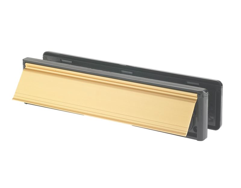 Yale Gold Letter Plate with Draught Seal, 300mm