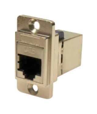 CLIFF 二重エントリシールド付き Cat6 RJ45 ソケット スルーコネクター ニッケルフレーム