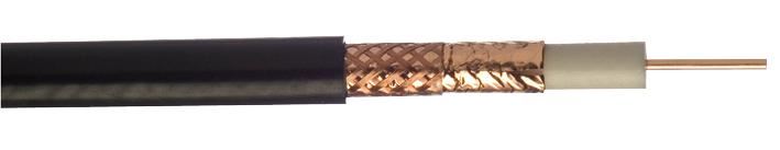 WEBRO WF165 Koaxialkabel Schwarz 50m Rolle