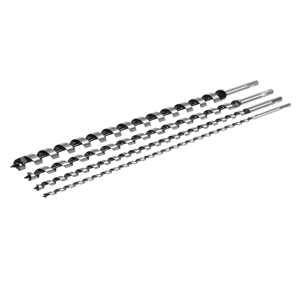 Silverline Long Auger Bit Set, 4-Piece, 8-24mm