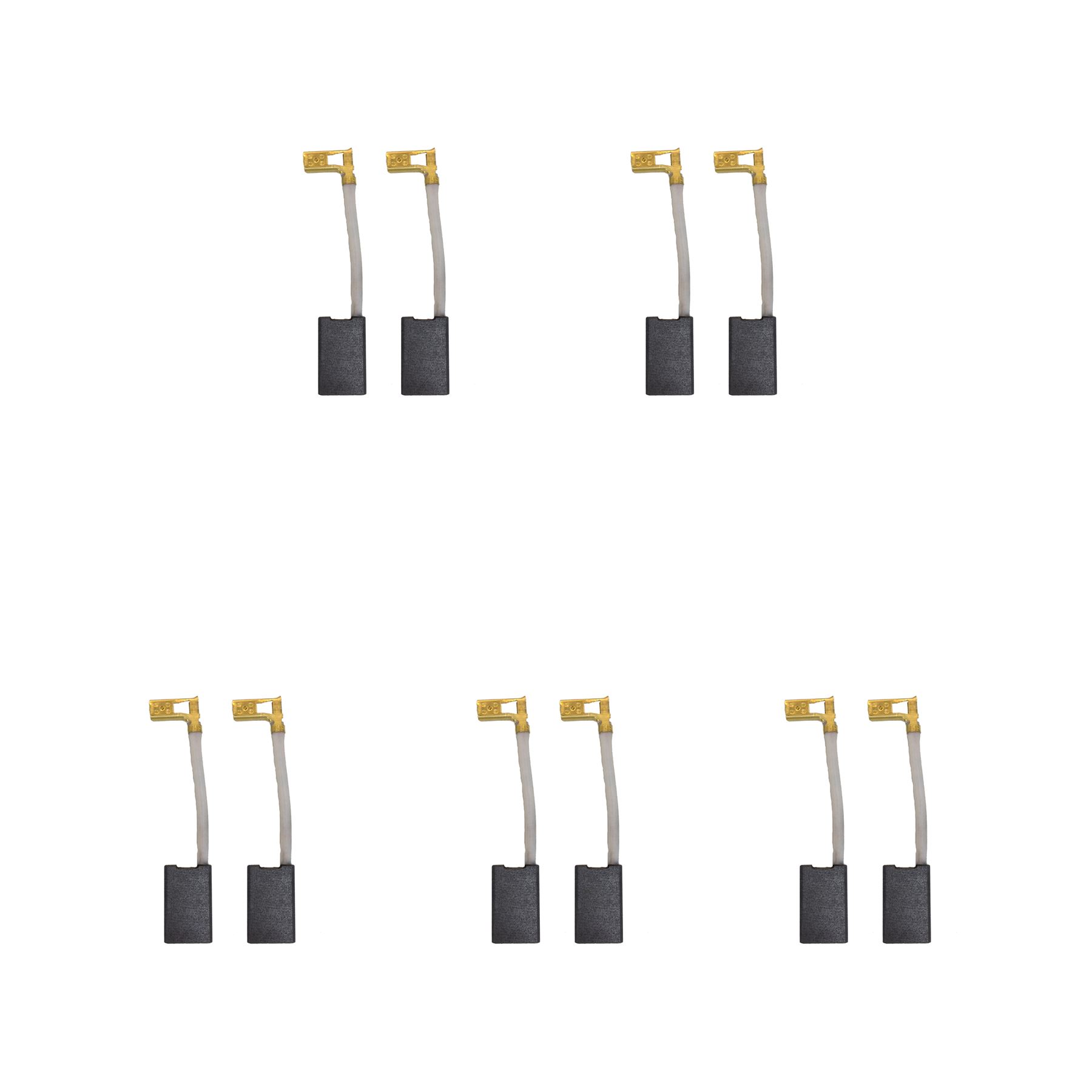 5 Sets of Carbon Brushes for AEG 41K Grinder (6.3 x 12.5 x 20mm)