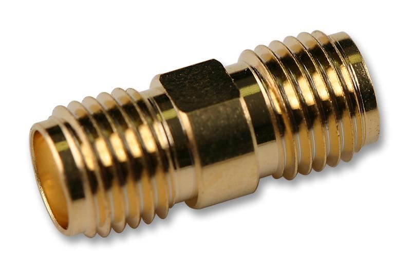 Amphenol SMA Jack to Jack Adaptor, 50 Ohm, Gold-Plated