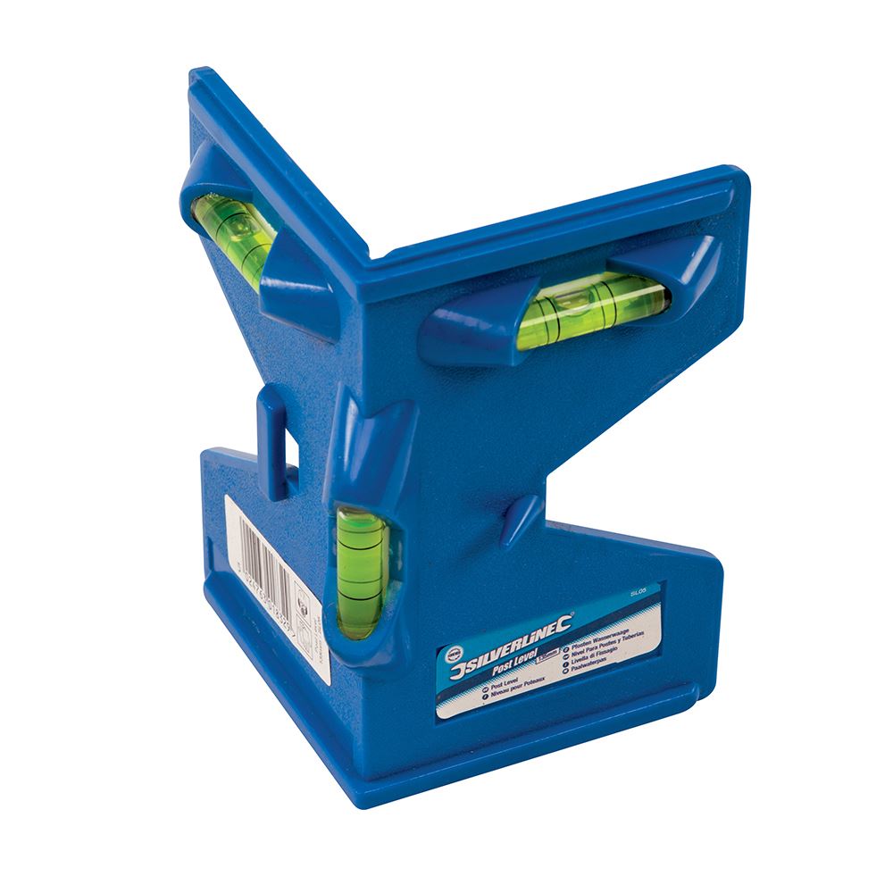 Silverline Nivel para Postes, 140 x 100 mm, Plástico ABS