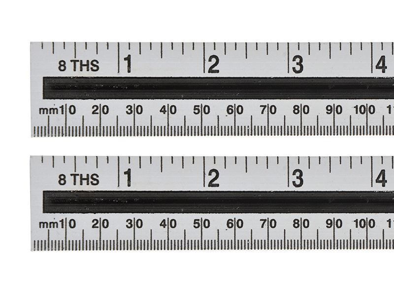 BlueSpot Aluminium Ruler 150mm (6in) with Metric/Imperial Scales