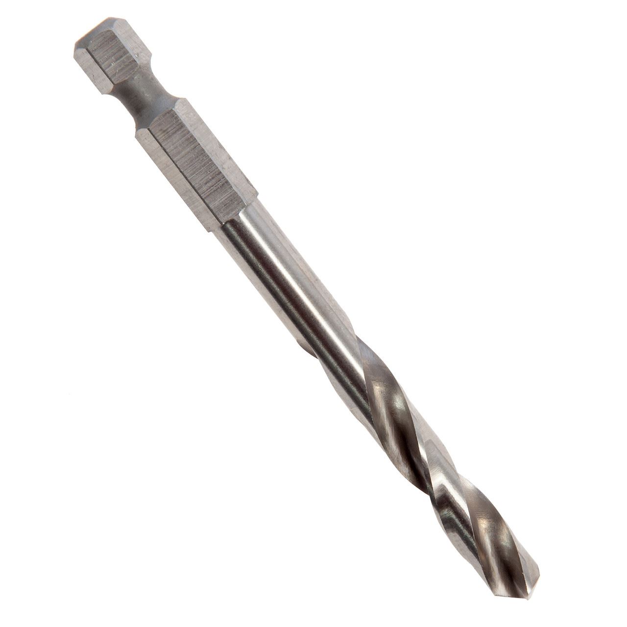 בוש מקדח מדריך למסורים קורין, HSS-G, 6.35 מ״מ x 38 מ״מ, תושבת משושה 1/4 אינץ'