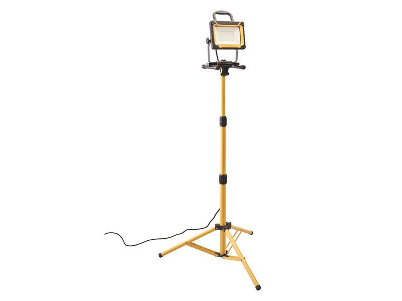 Faithfull Power Plus Faretto da Cantiere con Treppiede LED 45W 240V e Sicurezza