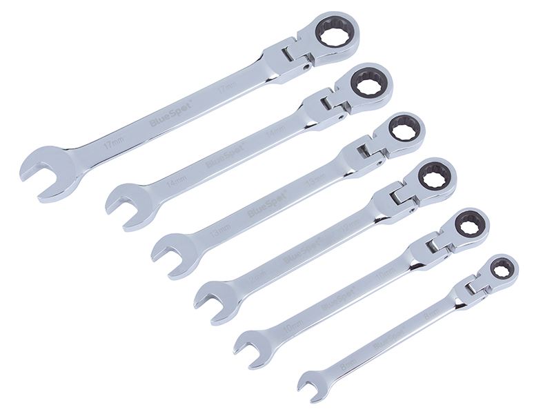 BlueSpot Tools Flexible Head Ratchet Set, 6-Piece