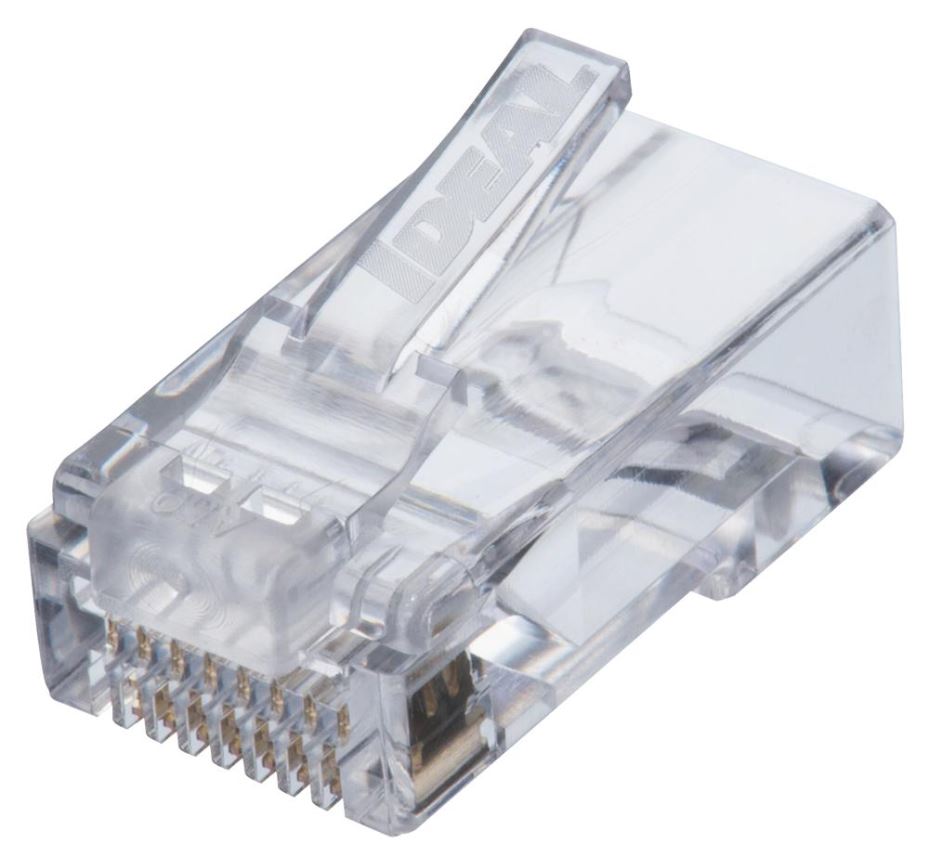 IDEAL RJ45 Feed-Thru Plugs, Cat6, 8P8C, 50-Pack
