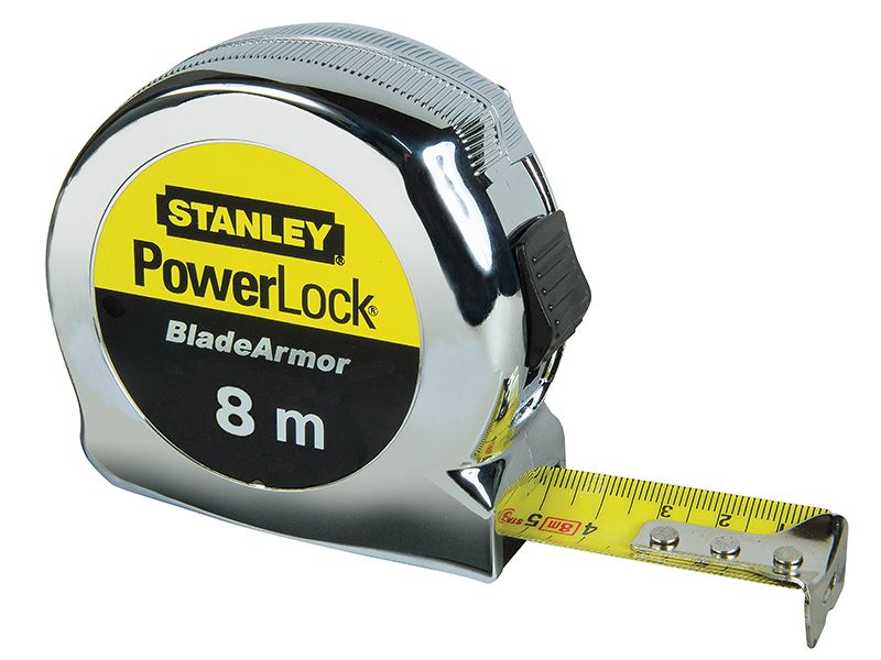 STANLEY PowerLock BladeArmor סרט מדידה 8 מטר, רוחב 25 מ״מ
