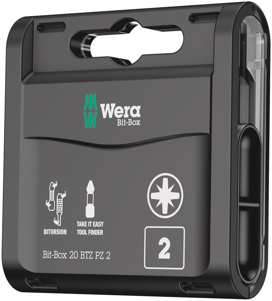 Wera Bit-Box 20 PZ 2 x 25mm BiTorsion Bits, 20-Piece Set