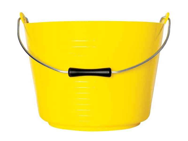 Red Gorilla 22-litre Flexible Tub Bucket in Hi-Viz Yellow