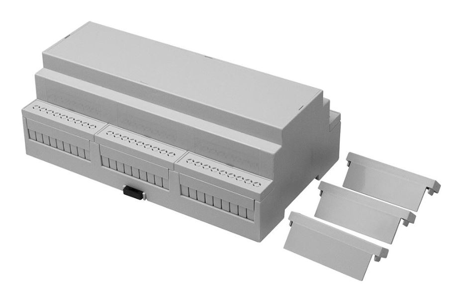 CAMDENBOSS Kit d'enceinte en polycarbonate pour rail DIN, 90x58x159mm, IP20