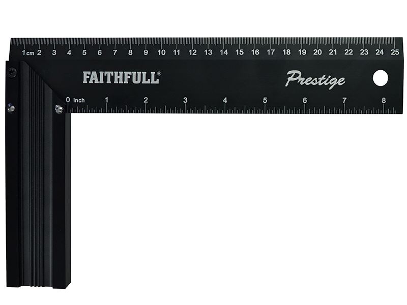Faithfull Prestige - Équerre de précision en aluminium noir 250mm (10 pouces)