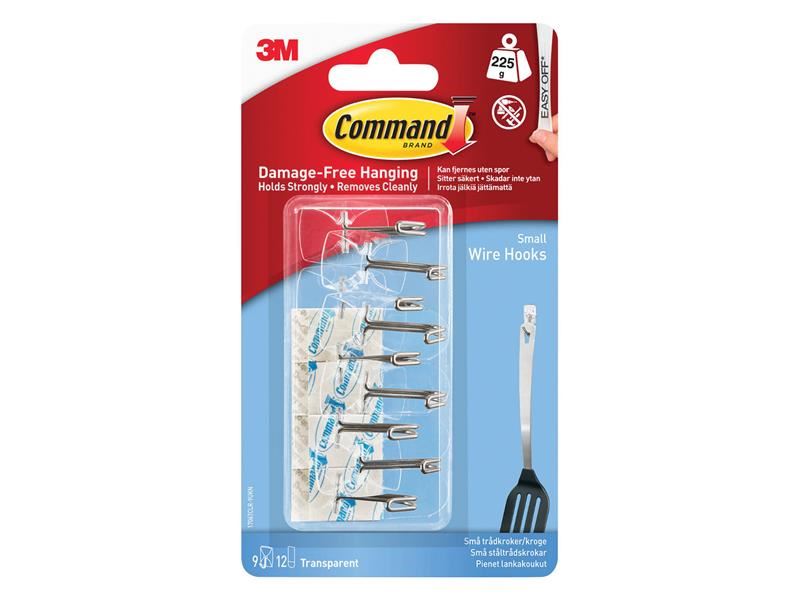 Command™ 透明金屬掛鉤4件套裝