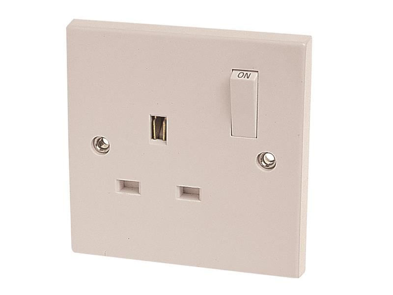 Dencon Presa Interruttore Monopolare 13A, Bianco