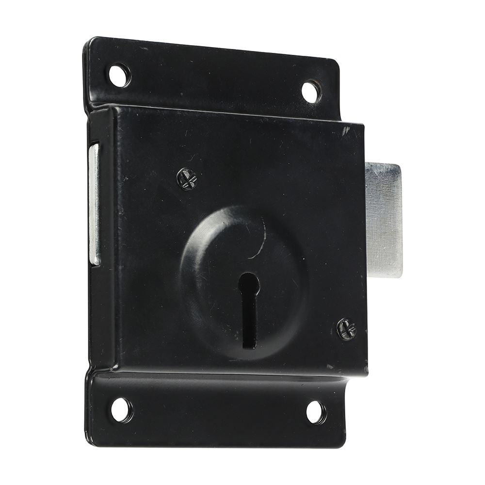 Timco Press Lock, Epoxy Black, 76mm/3-inch, with Extra Long Keys