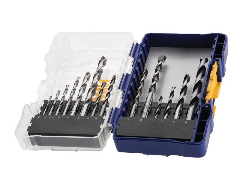 IRWIN Set Trapani a Mano HSS Pro, 15 Pezzi