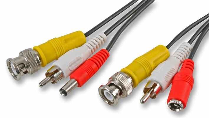 PRO SIGNAL CCTVオーディオ＆ビデオ電源ケーブル 5m BNC・RCA接続 DCプラグ付属