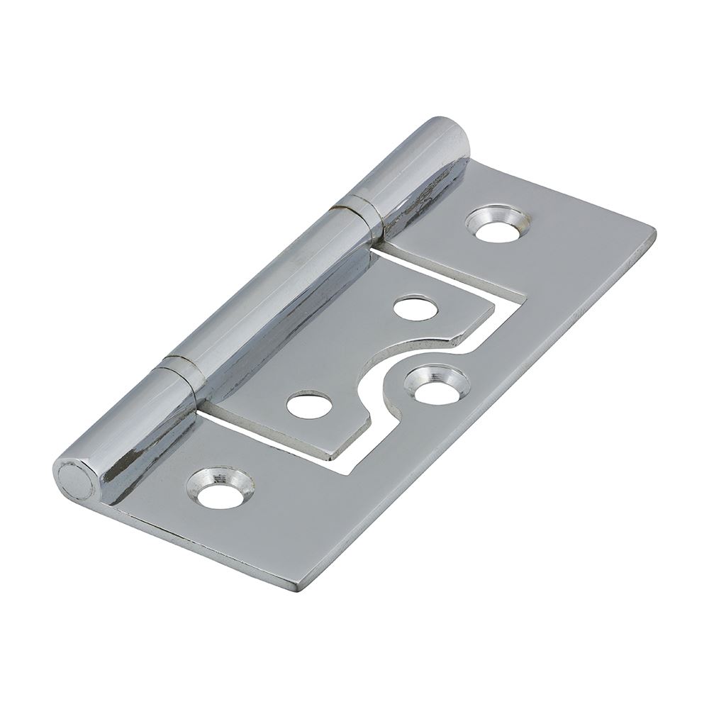 Timco Vlaklager Inhangscharnieren - Massief Messing - Gepolijst Chroom - 75x50m