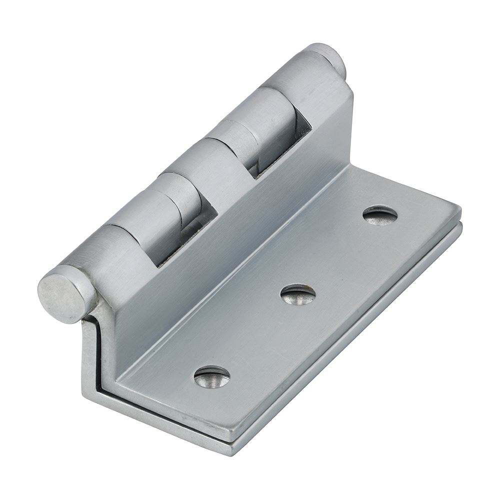 Timco Gebogen Kogellager Scharnieren, Messing, Satijn Chrome, 64x55mm (2 stuks)