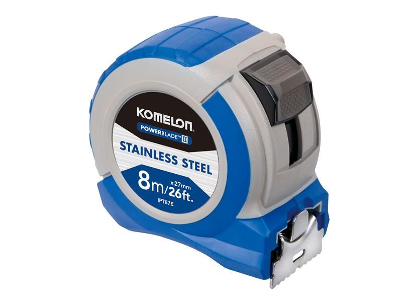 Komelon RVS PowerBlade Meetlint, 8m/26ft, 27mm