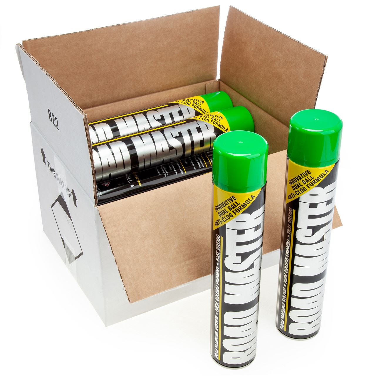 Roadmaster AARO07 Green Line Marking Paint, 750ml (Box of 12)
