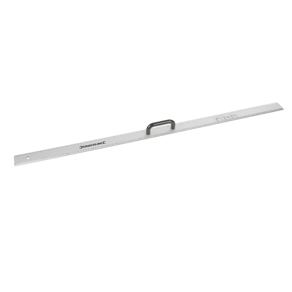Silverline Aluminium Ruler with Handle, 1200mm