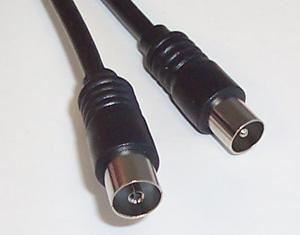 PRO SIGNAL Cavo Coassiale TV 2m, Jack a Presa, Nero